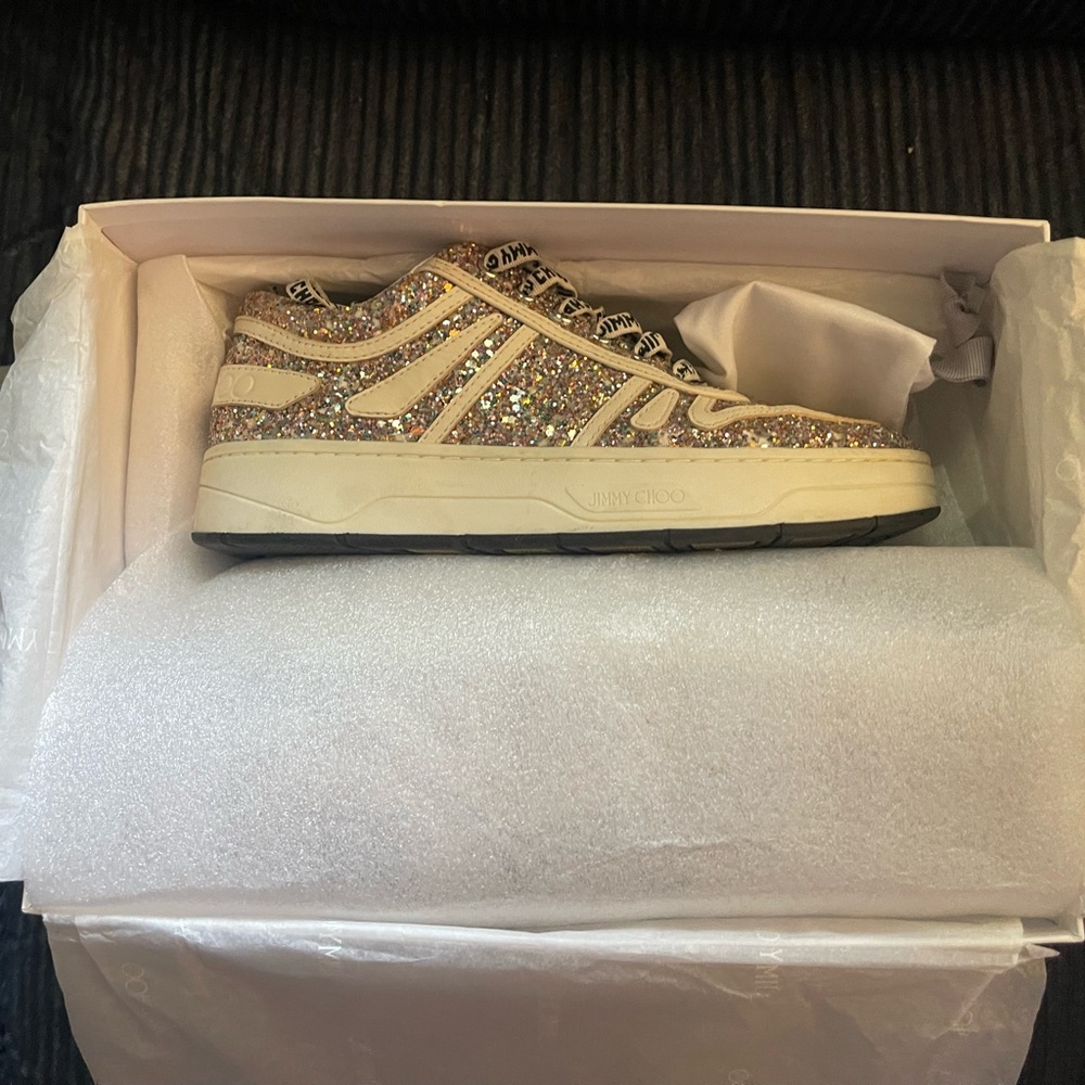Jimmy Choo Glitter Sneakers